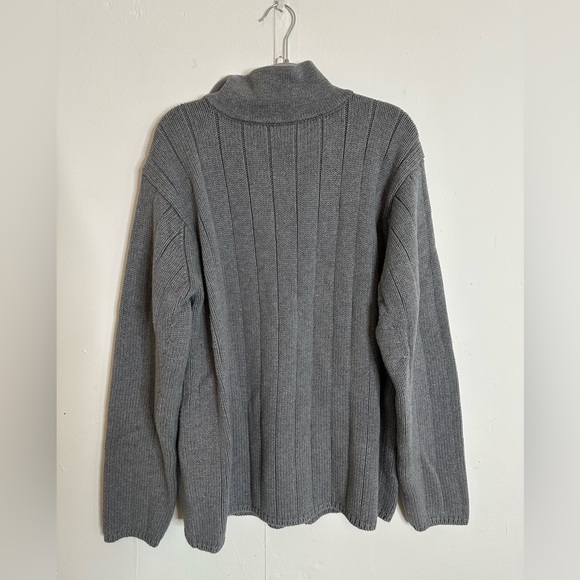 Polo Jeans Co Ralph Lauren Half Zip Gray Sweater - Picture 2 of 5